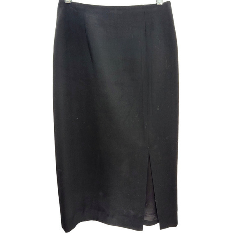 Gruppo Americano Studio Vintage Black Front Slit Lined Maxi Straight‎ Skirt